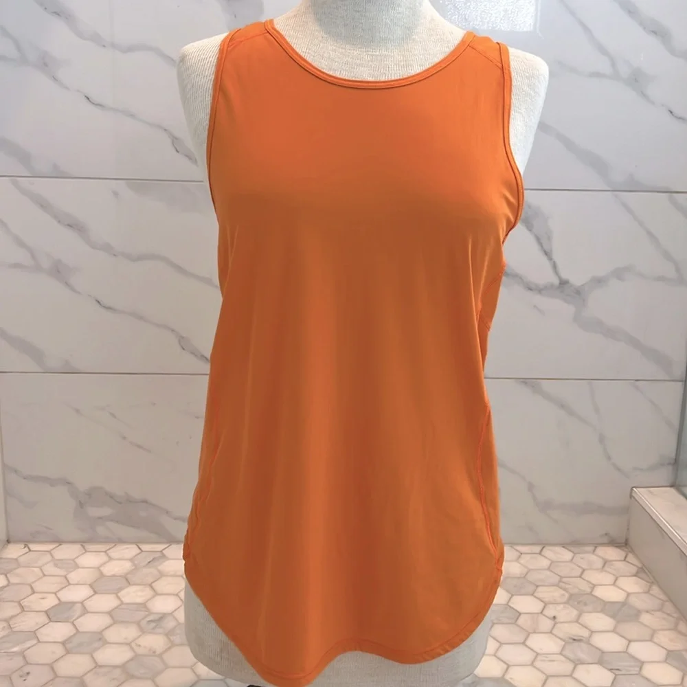 Lululemon Sculpt Tank II Vivid Amber Mesh Tank Top Women’s Size 8